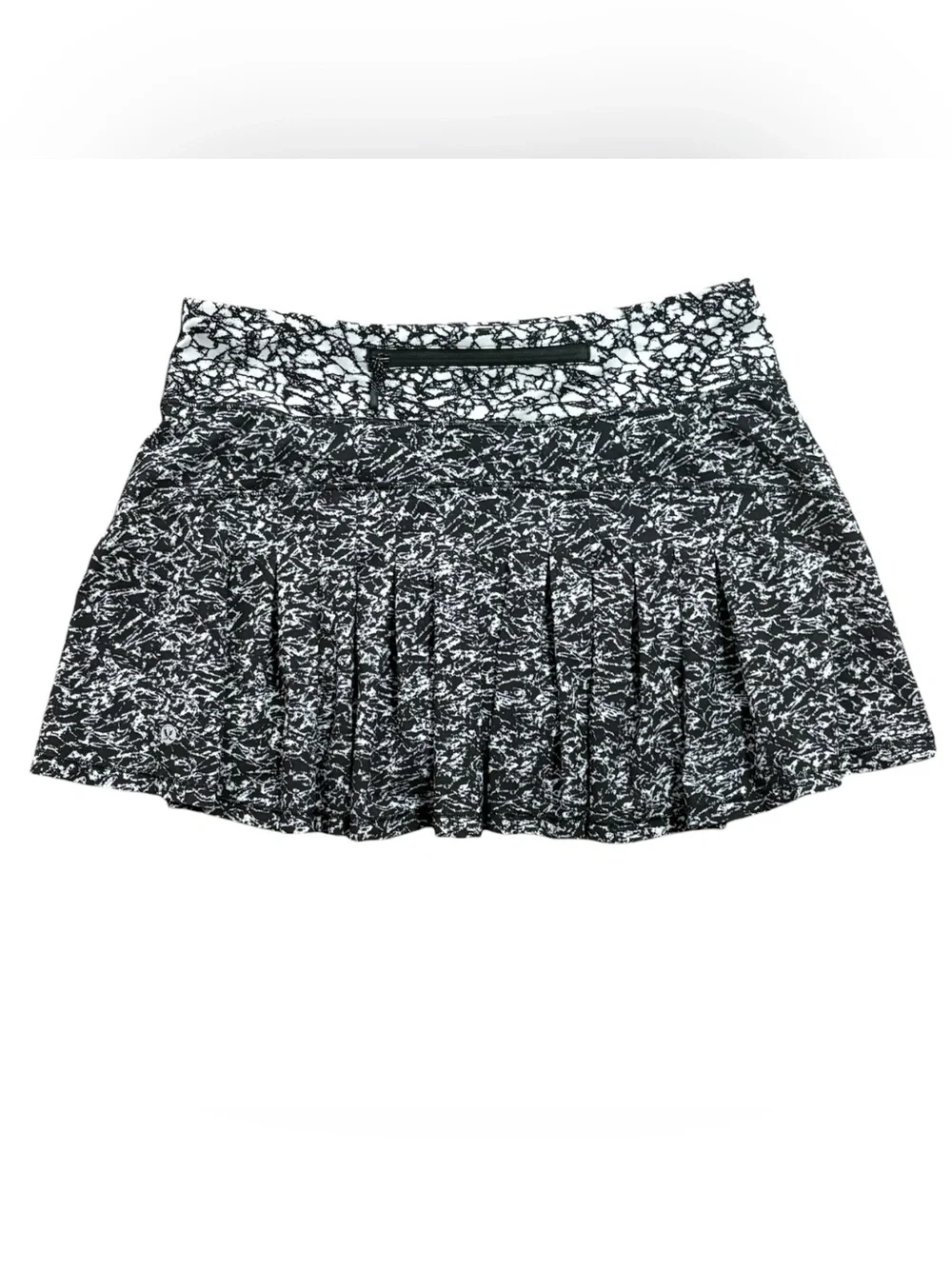 Lululemon Circuit Breaker Skirt Iced Wave White Black Size 6 Tennis Pickleball
